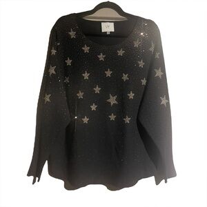 Liv Milano Women's Black Star Sweater